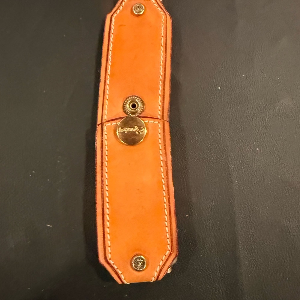 Orange Leather Key Holder